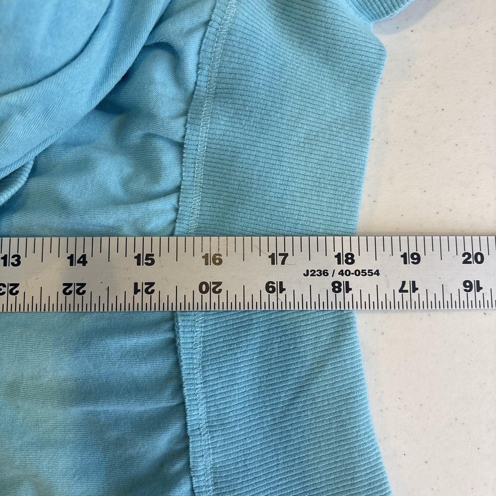 Free People Womens Summer Slumber Wide Leg Pants Large Aqua Blue Slouchy Comfort - Picture 4 of 9
